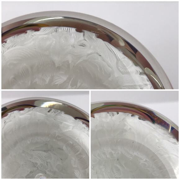 Perthshire 2000C Large Pansy Lampwork Flower Faceted Lace Ground Paperweight COA - Picture 13 of 16